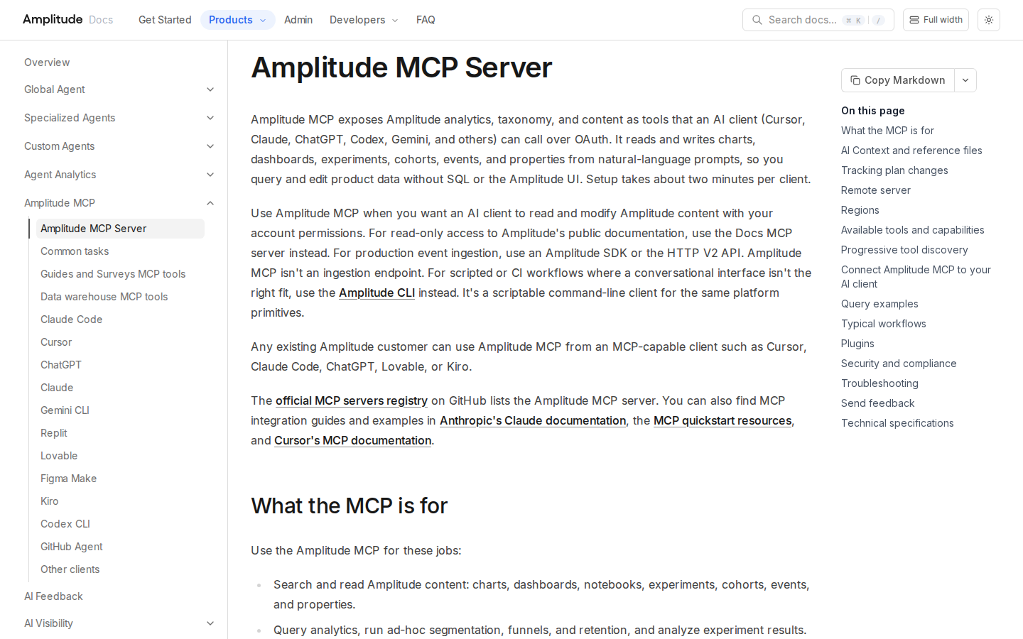 Amplitude MCP Server documentation