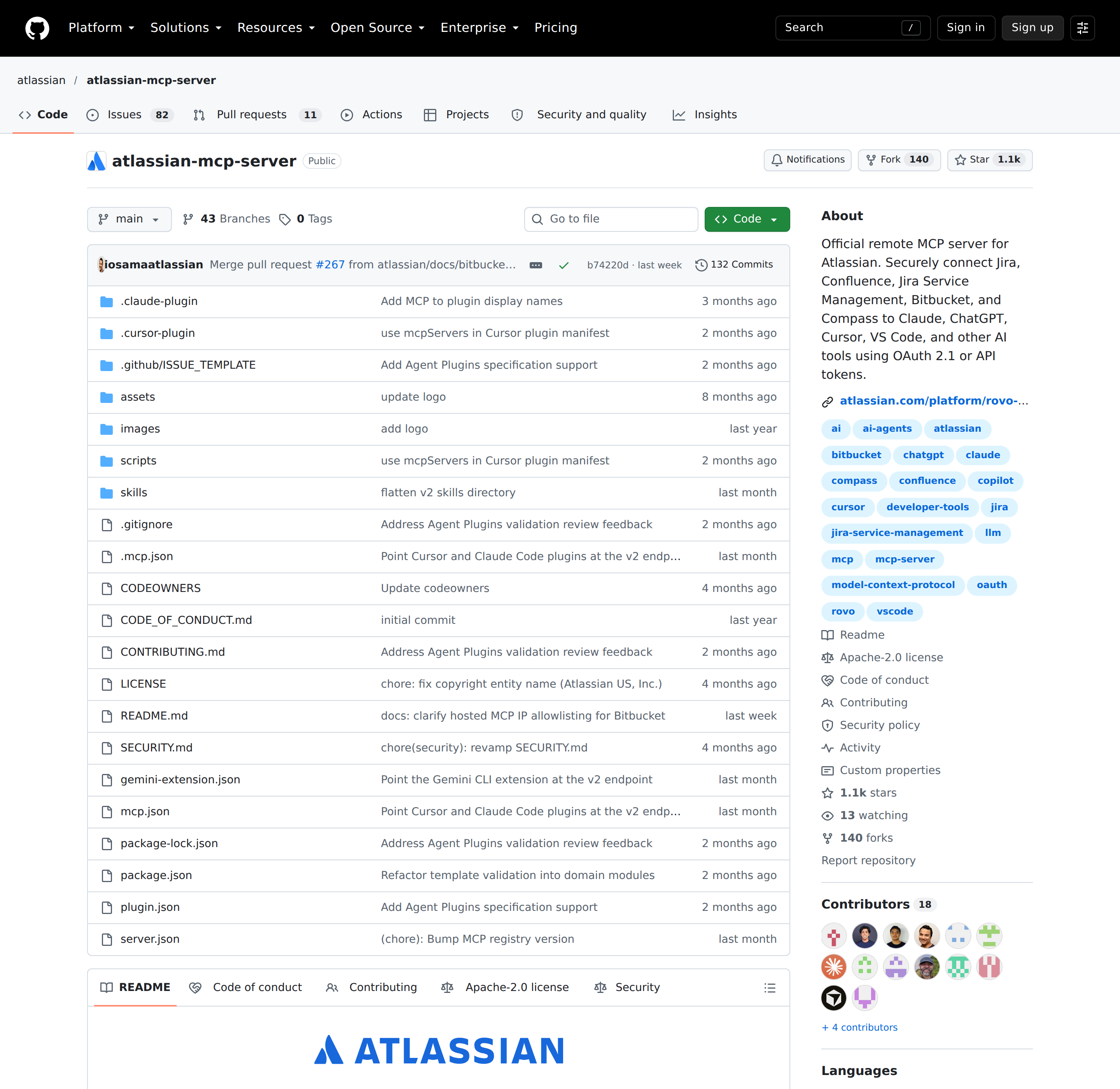 Atlassian's official remote MCP server repository