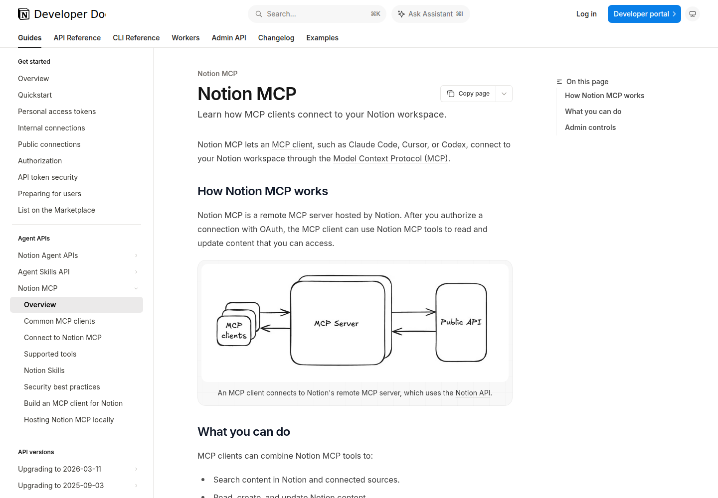 Notion MCP — a remote MCP server hosted by Notion that any MCP client can connect to over OAuth